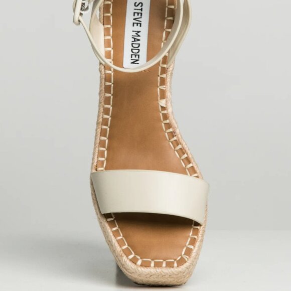 Steve Madden Womens Upstage Tan Wedge Espadrilles Size 6 - Picture 3 of 4